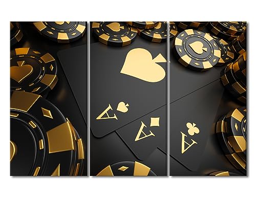 Toile de casino de 101,6 x 152,4 cm pour sublimer votre salon de jeu