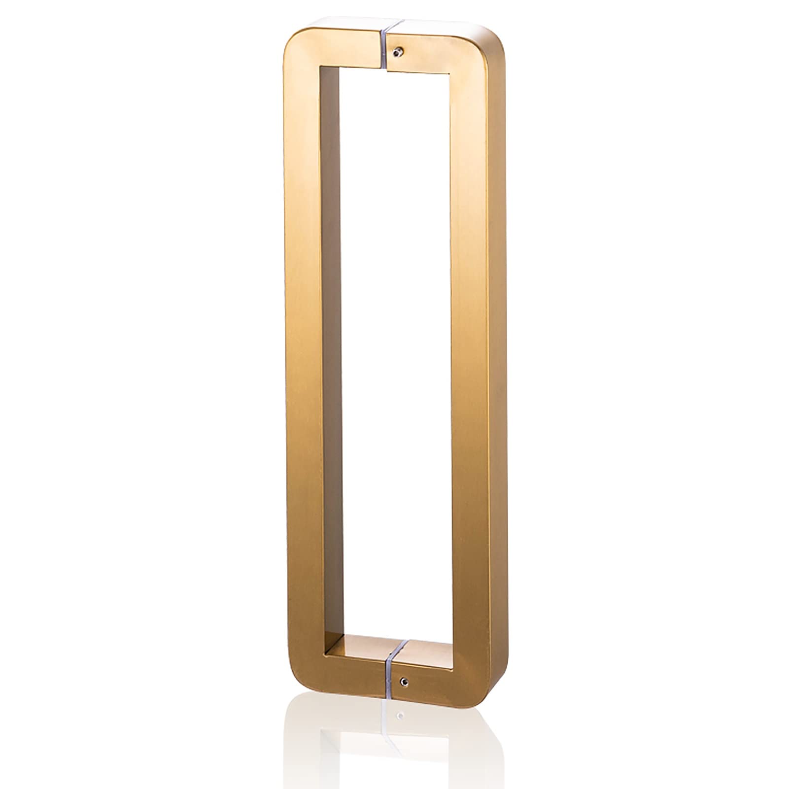 CWCQGH Commercial Bars/Barn/Shower Glass Gate Pulls,Stainless Steel Push Pull Door Handle, Office Shop Entry/Garages Sheds Gates Push Pull Bar, Double Sided,Gold-92.5cm/36.4in
