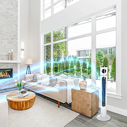 Westinghouse 42'' Tower Fan With Remote And Digital Control Panel - 80° Oscillating Function - With Led Multicolored Display #TOP7