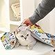 Roucerlin 2 Stück 2 Größen Katzenwickel zum Schneiden von Nägeln mit Clipper, Anti-Escape Cat Swaddle Burrito Wrap, Haustierpflege, selbstklebendes Fesseltuch für Kätzchen, Nageltrimmen, Clipping