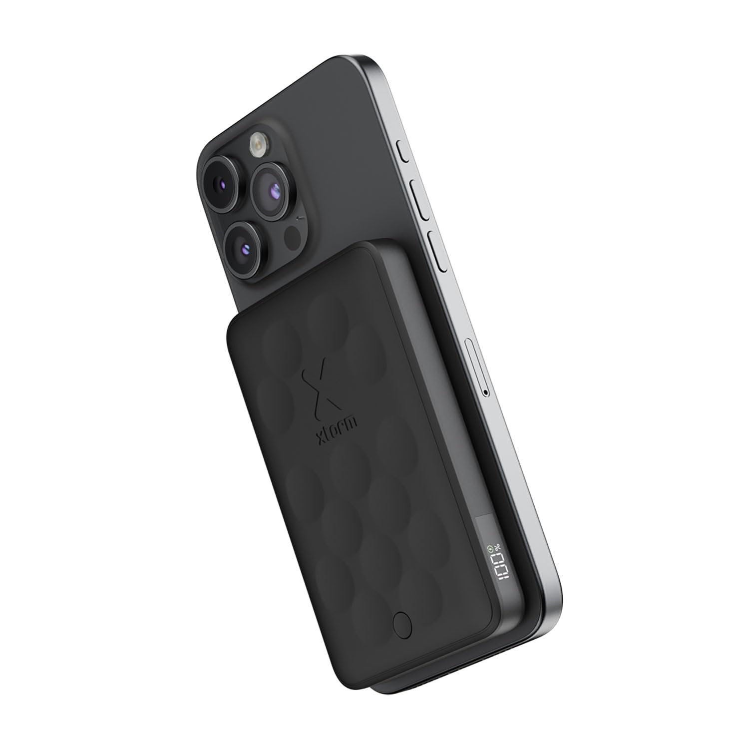 Xtorm Fuel series5 power bank 5000mAh 7.5W magnetico, finitura Premium | Adatto per iPhone e dispositivi compatibili, leggero, sottile, ricarica rapida, display digitale con % carica