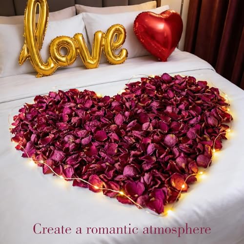 Image of 11oz Dried Rose Petals - Real Flower Petals for Bath Spa, Soap & Candle Making, Wedding Flower Confetti, Resin Crafts & DIY Decorations, Romantic Valentine's Day & Event Decor