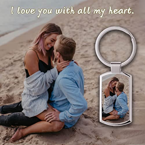 Double Sided Custom Keychain With Picture Alloy Color Printing Personalized Photo Keychain Customizable Text Gifts For Unisex Adult #TOP1