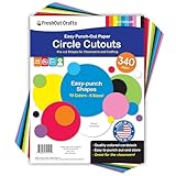 ROUND OUT YOUR CRAFT SUPPLIES: Get creative with circle cutouts for classroom crafts, displays, and decorations. This versatile pack includes multicolor cardstock circles in a variety of sizes, ranging from 0.5 inch to 4 inches in diameter. With endl...