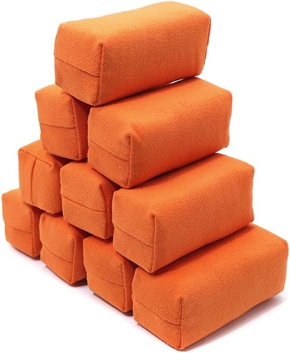 Microfiber Applicator Pad, Car Detailing Suede Sponge Applicator, 10Pcs Coating Sponge Pads for Cars, Ceramic Spray Coating, Applying Wax, Sealants ?10pcs? Yellow