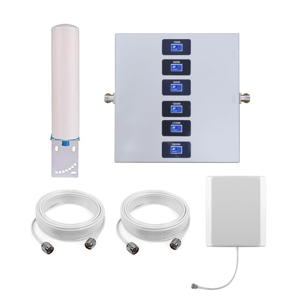 Amplificateur Reseau Mobile Domestique, 6 Bandes B1(N1)/B3(N3)/B7/B8/B20/B28(N28), Améliorez Votre 2G/3G/4G/5G