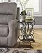 Signature Design by Ashley Braunsen Ornate Chair Side End Table with Magazine Rack, Brown