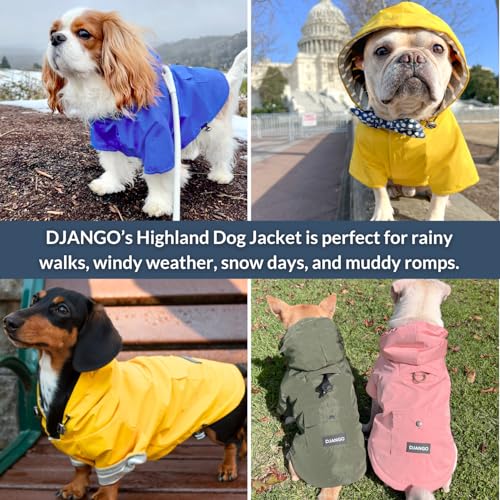 DJANGO Jaqueta para cães Highland – Casaco de inverno impermeável à prova de vento, ajustável e adeq