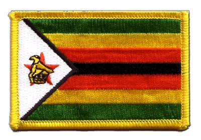 Aufnäher Patch Flagge Simbabwe - 8 x 6 cm