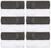 Luxury Grey&White Washcloths for Face - Hotel Spa Collection | Circlet Egyptian Cotton Bathroom Towel | 13x13 Inch | Set of 12 (Grey/White)