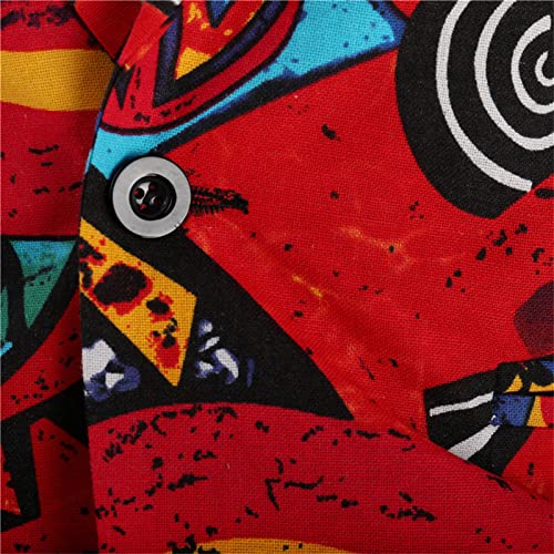 Men Floral Printed Suit Blazer Casual 1 Button Party Dress Jacket Stylish Notched Lapel Slim Fit Party Sport Coat4