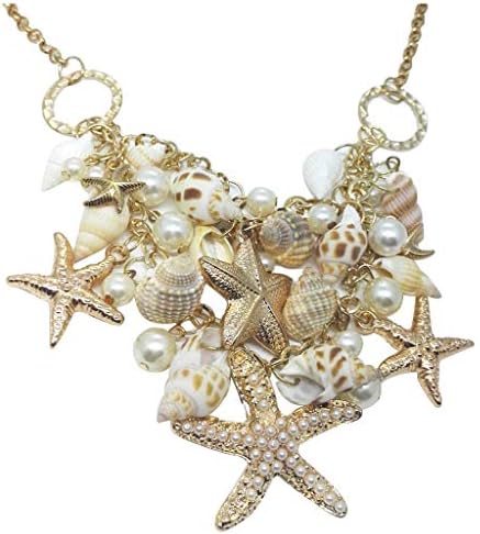 ☀ Dergo ☀ Jewelry Bracelet Women Seashell Pearl Pendant Necklace Ocean Beach Jewellery Long Chain Accessory