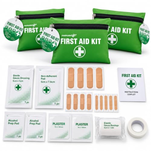 3X Mini First Aid Kit - Each Kit Contains 24 First Aid Items for Camping Essentials,