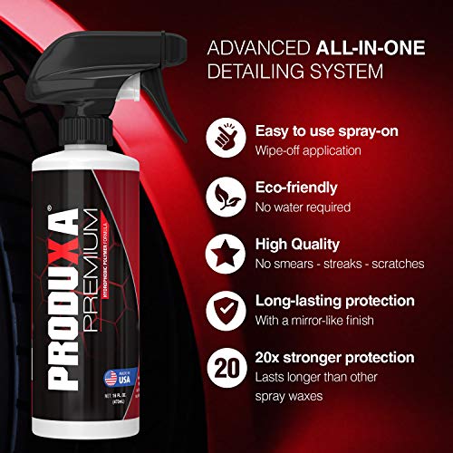 PRODUXA Premium Super Gloss Shine Spray (1) - PRODUXA Ph-Balanced Detox Car Wash Sabonete & Shampoo