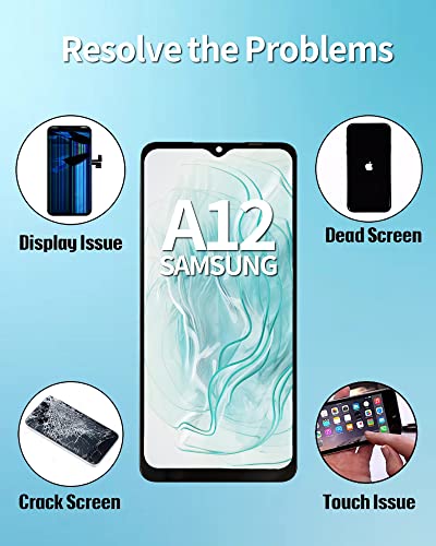 Ayake for Samsung A12 Screen Replacement with Frame, LCD Display Touch Digitizer Full Assembly for Galaxy Samsung A125U, A125A,A125W, S127DL 6.5-inch - Thumbnail 2
