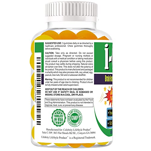 Kids Gummies For Focus Kids Focus And Attention Brain Kids Vitamins Focus Focus And Attention Supplement For Kids Kids Natural Focus Supplement Kids Vitamins Omega 3-6-9, Epa Dha Calm School Task #TOP1