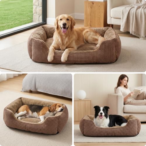 FURTIME Hundebett Grosse Hunde, Hundekorb Waschbar, 89x63x23cm