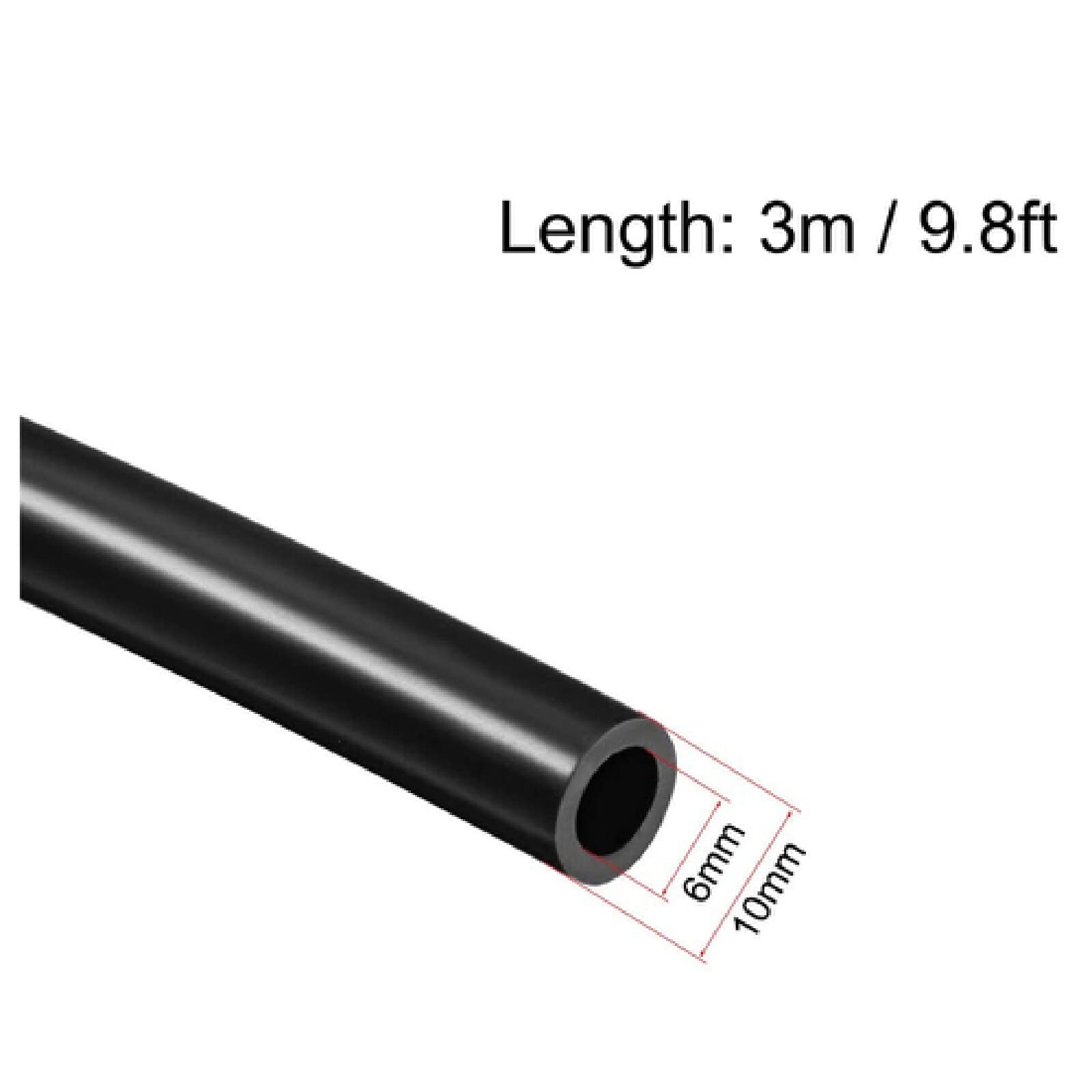 アオイ　プラスチックチューブ　ブラック　黒　外径10mm×内径8mm×100m 株式会社アオイ｜プラスチックチューブシリーズ