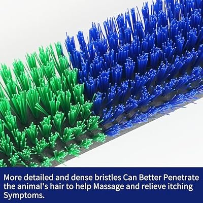 Livestock Scratch Brush With 8 Screws,Animal Back Scratching Brush for Cow,Cattle,Sheep, Horses,Pigs,Massage Grooming Tool(Green, 2pcs)