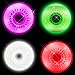 JCXYL EV 4 Packs Light Up Inline Skate Wheels, 60/62/ 64/68/ 70/72/ 76/80/ 90/ 110mm Luminous Flash Inline Roller Skate Replacement Wheel with Bearings,Green,100mm