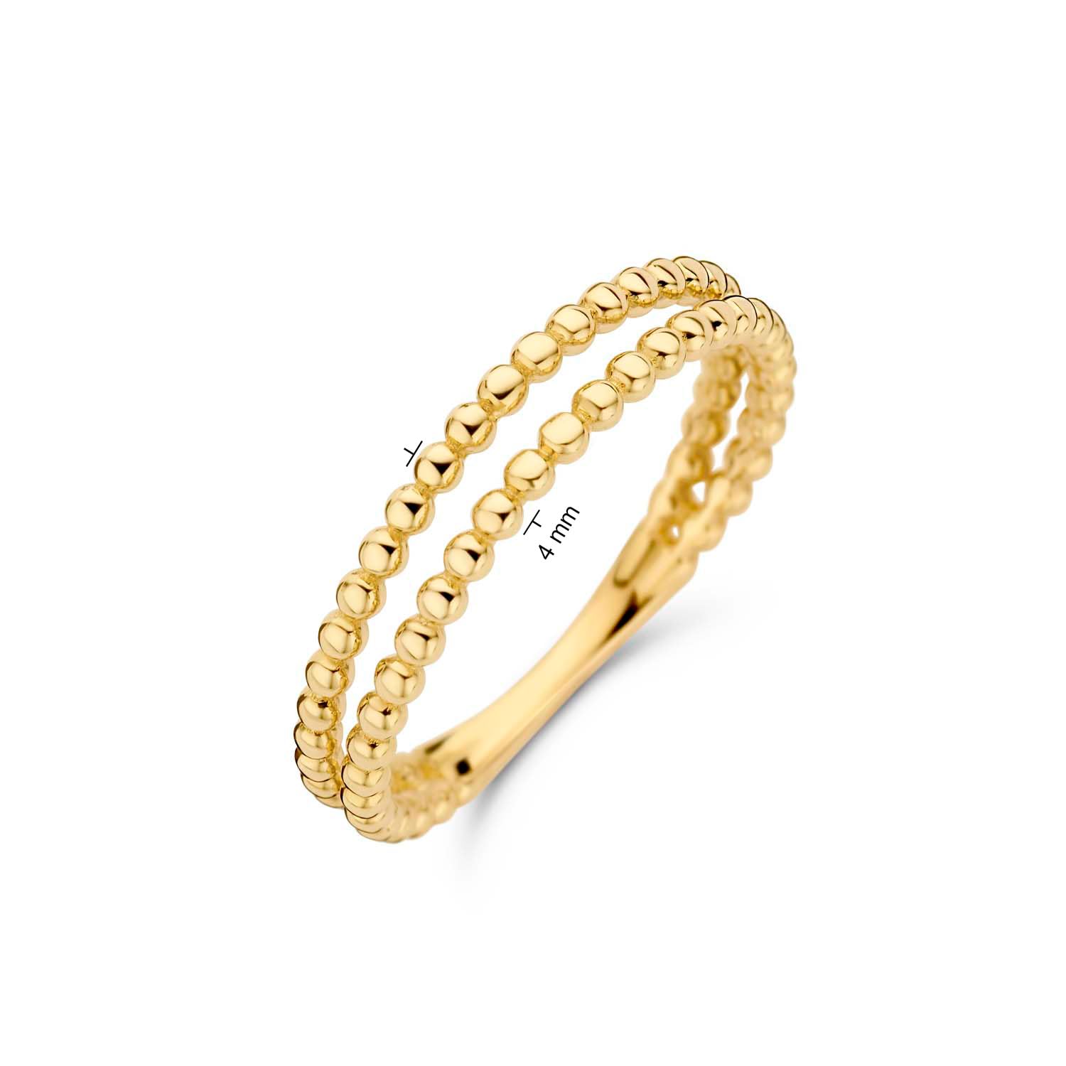 Goldring Damen | 14 Karat 585 Echtgold | Jackie Minori Bubble Twin Ring JKR22.212