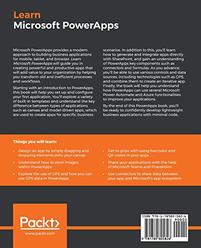 Learn Microsoft PowerApps: Build customized business applications without writing any code