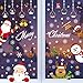 ZETOKE Vetrofanie Natalizie 188 PZ, Addobbi Natalizi Vetrofanie Natale Rimovibile Statici in PVC, DIY Adesivi Natalizi Finestre Contiene Fiocco di Neve, Natalizia Alci, Babbo Natale