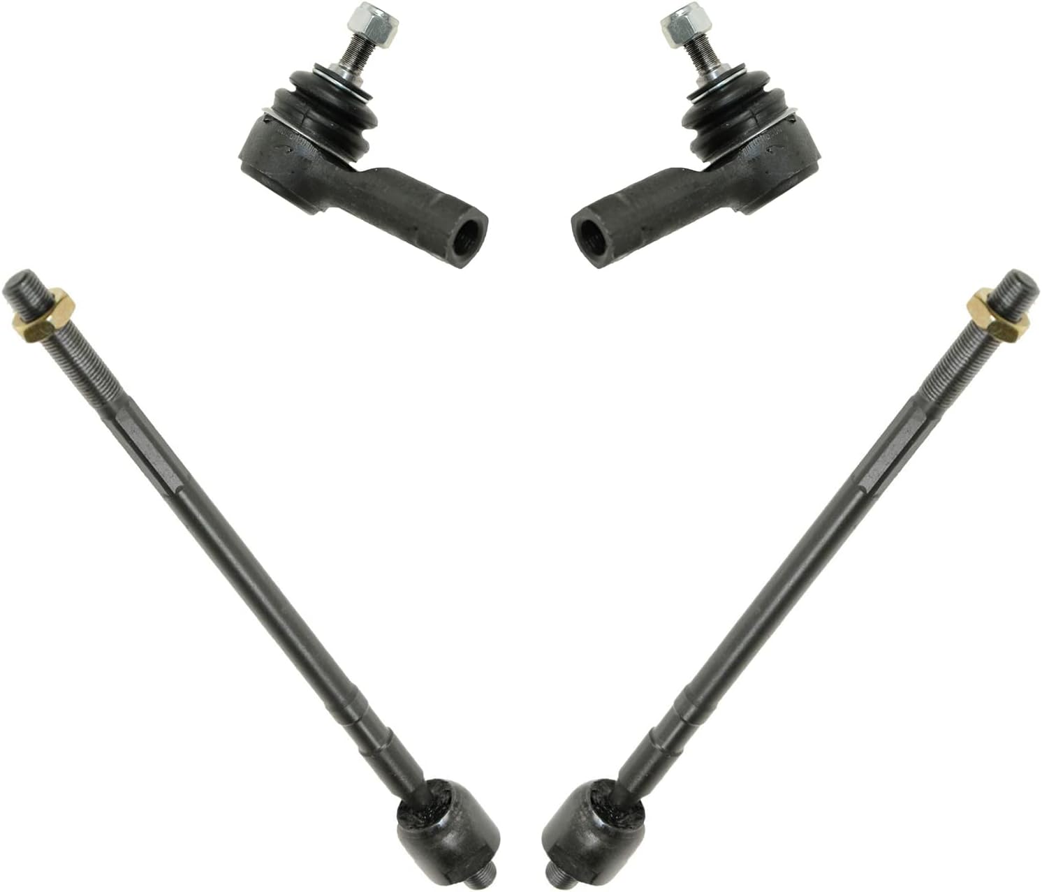 TRQ Front Tie Rod Set for 2003-2006 Mitsubishi Outlander