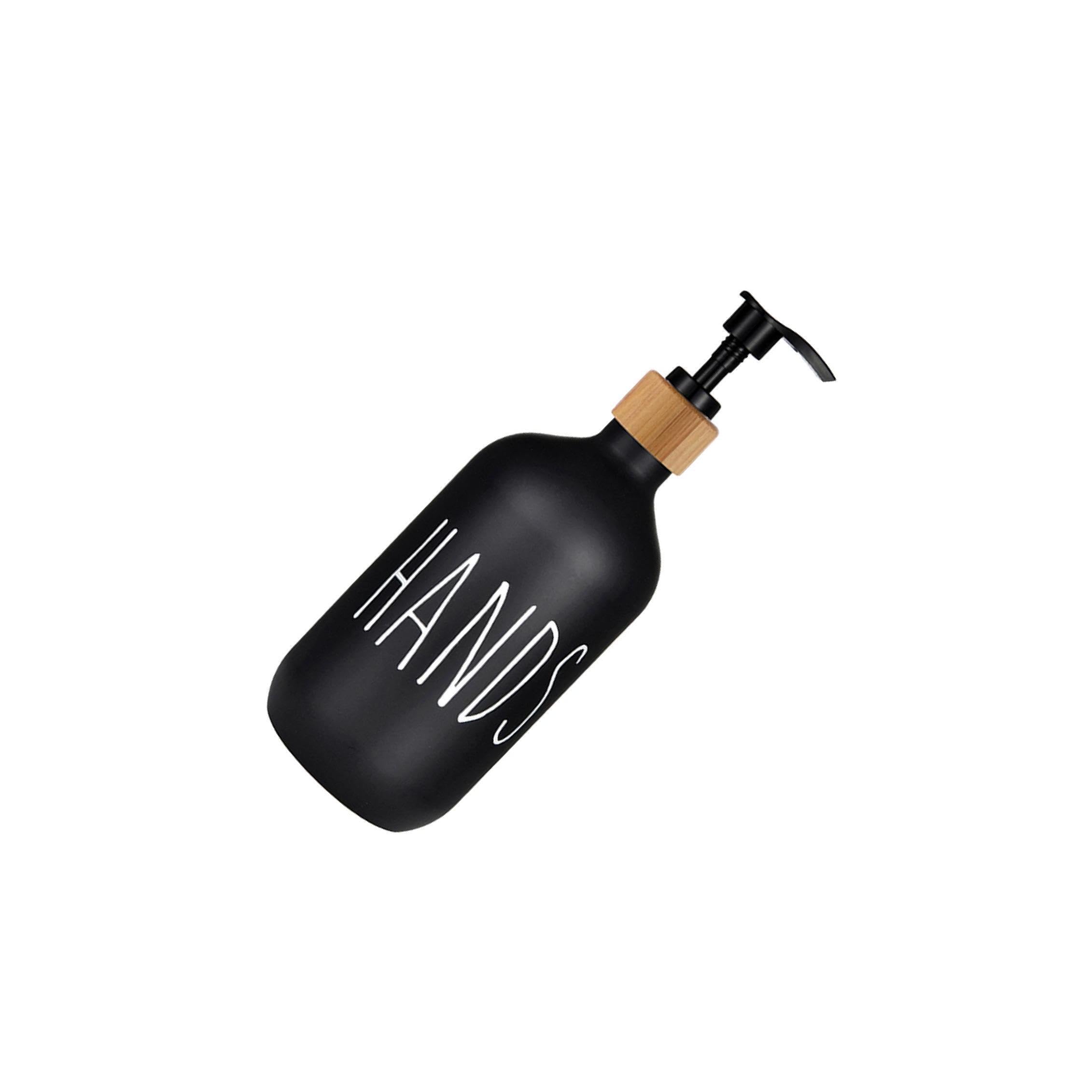 PIXZCSA Practical Soap Lotion Dispenser Waterproof Aesthetically Pleasing 500ml Pump Bottles Refillable Bottle Bathroom Pump Bottles For Liquids Empty, Black Hands, 7x21.6cm