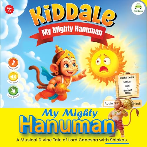 Image of Kiddale My Mighty Hanuman Musical Book - Interactive Sound & Story Learning for Kids (3+ Years)