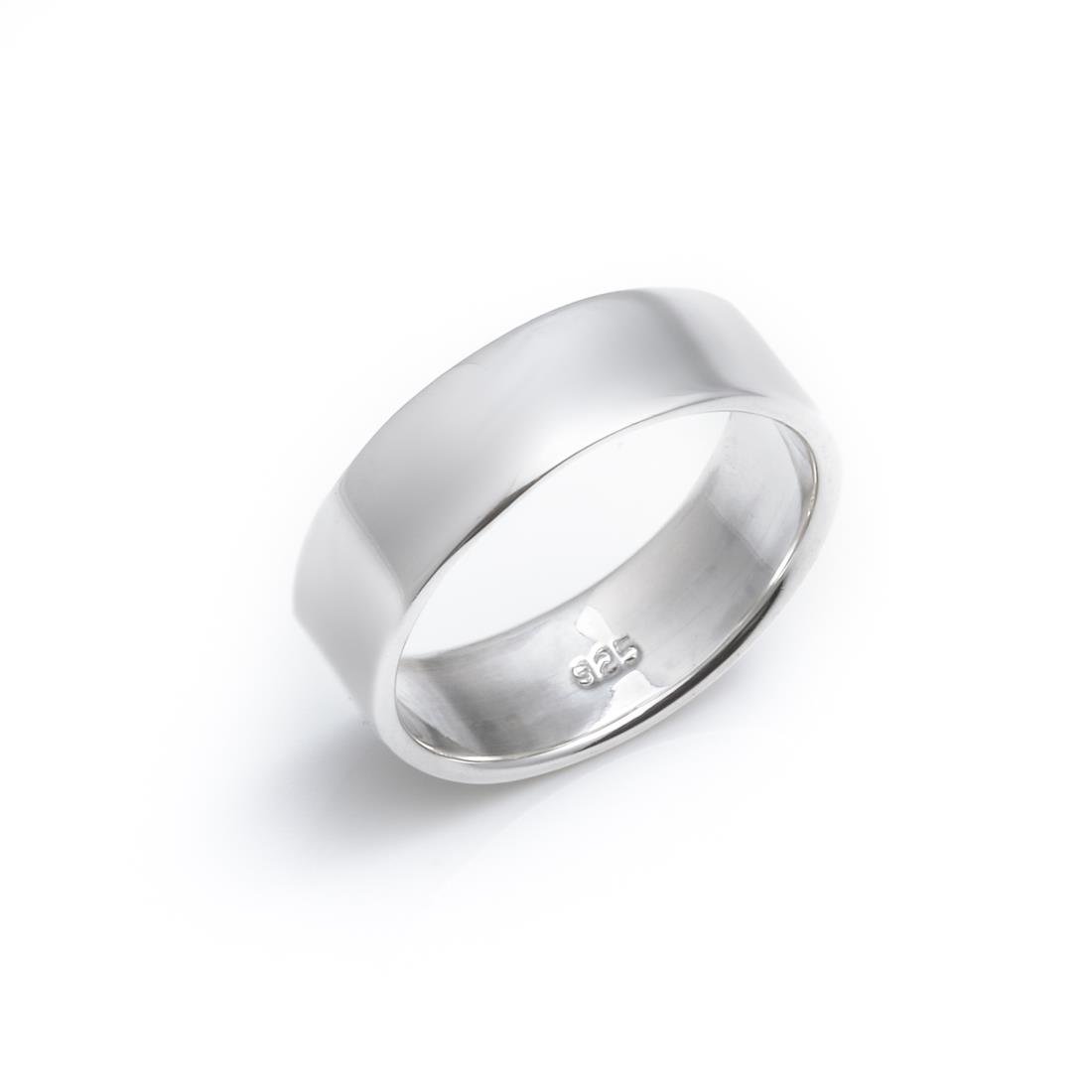Silverly Anillo Cigarro Plata Esterlina | Anillos Pulgar Banda Ancha Borde Plano Mujeres Hombres | Anillos Corte Nupcial Plata 925 Pulida Él Ella | Joyería Clásica Minimalista | Lindo Anillo Promesa
