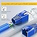 SK-LINK 20-Pack Cat7 Cat8 RJ45 Strain Relief Boots, Square-Press Blue Ethernet Cable Connectors Boots for 8.5mm(0.33in) Cat6 Cat7 Cat8 Cables