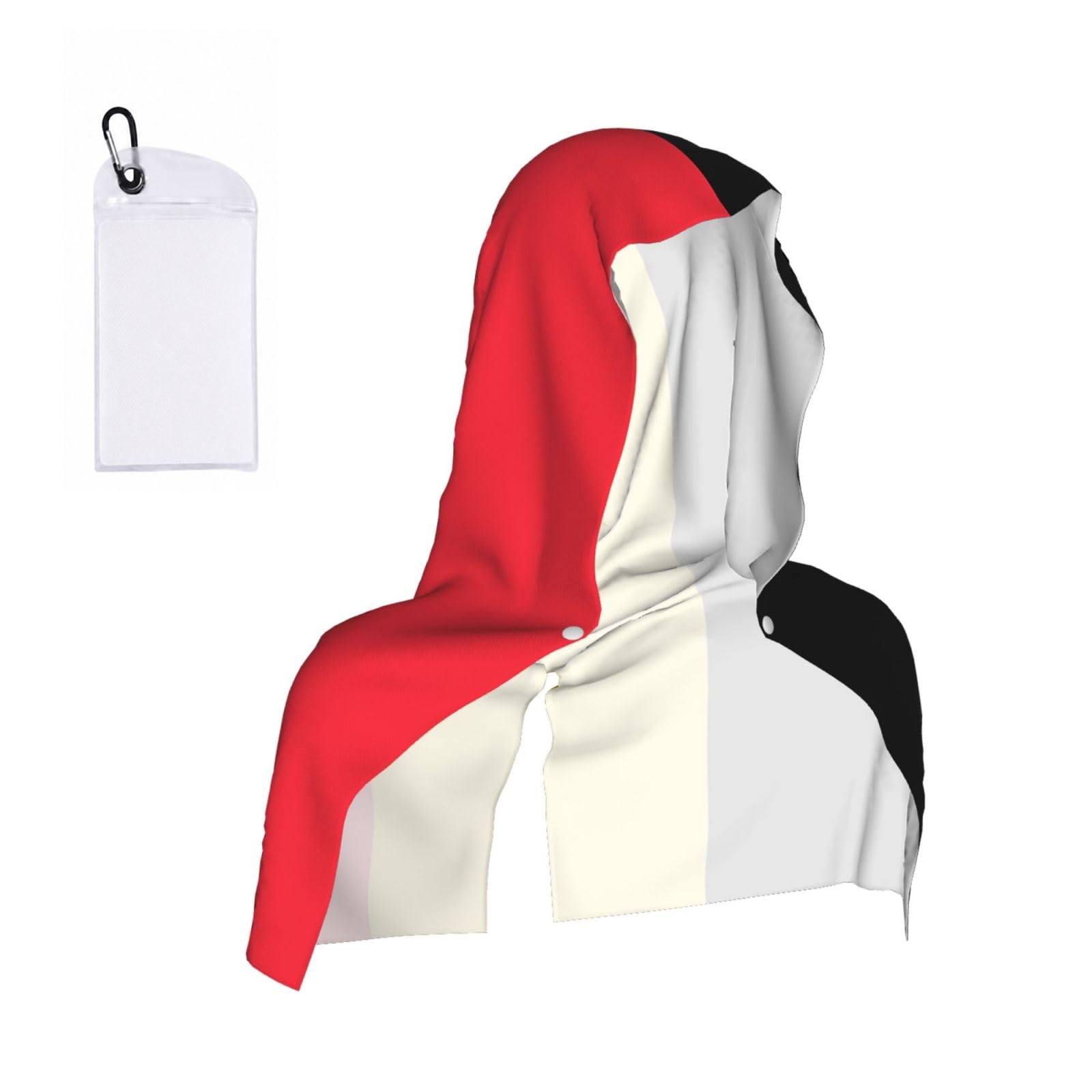 CNTDBU Flag of Belgium Cooling Towel Hooded-Instant Chill Neck Cover for Sports, UV Cooling Rag for Running Gym