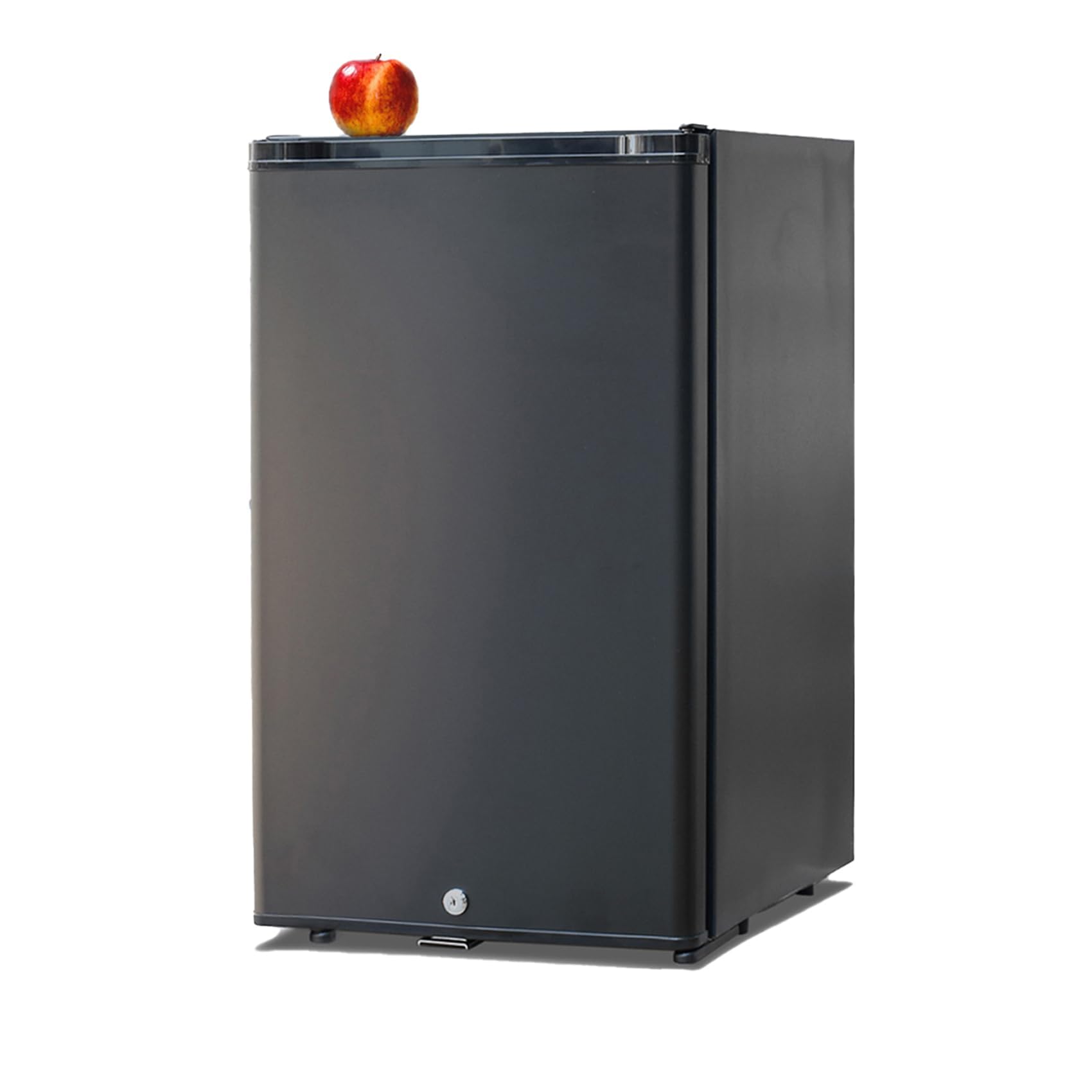 Camping Kühlschrank 50L, Kühlschrank 12V 230V, Kühlschrank Wohnwagen mit Schloss und Wendetür, Wohnmobil Kühlschrank, Minikühlschrank lautlos für Camping, Auto, Zimmer, Schwarz