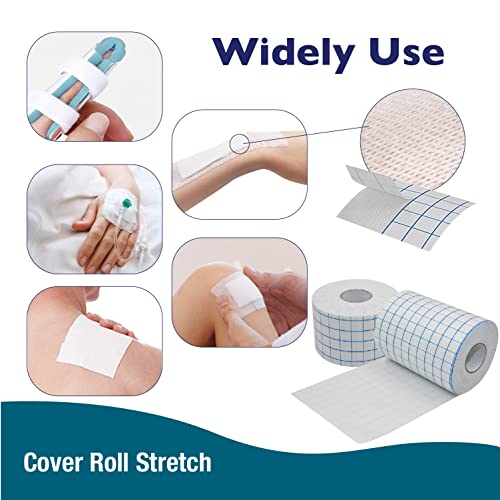 Comomed Non-Woven Cover Roll Stretch Tape - 2"X10.94Yd First Aid Tape - Dressing Retention Tape - Breathable Cohesive Wrap Bandage Roll Film (1 Roll) #TOP6