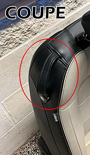 Miniatura 5 de Iggee Fundas de asiento delantero de piel sintética negra diseñadas para Ford Mustang 2015-2022 (convertible)