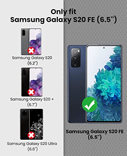 Unpey Case For Samsung Galaxy S20 Fe: Galaxy S20 Fe 5G Case With Dual Layer Shockproof Phone Protection | Matte Anti-Slip Textured | Military Rugged Durable Protective Case Cover - Black #TOP1