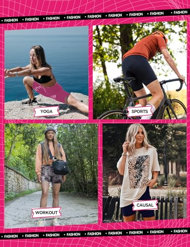 3 Pack Biker Yoga Shorts with Pockets for Women, High Waist Tummy Control Workout Running Gym