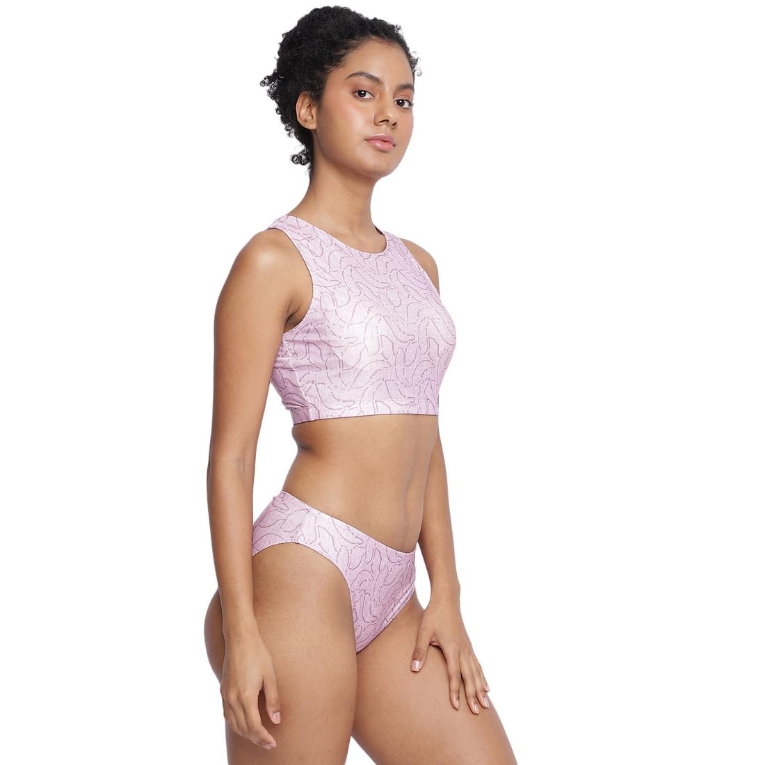la intimo Kiltan Twin Shoulder Tankini Top with Full Coverage Panty Two Piece Tankini Set for Women Swimwear Beachwear-picture-25