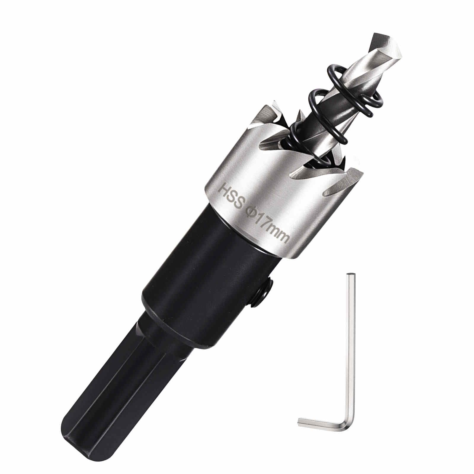 DTGN 21/32" Hole Saw 4241 High Speed Steel - 17mm Hole Cutter - Good for Thin Metal/PVC/Acrylic/Plastic/Wood Board - Silver