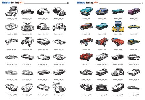Hot Rod Cars Clipart-Vinyl Cutter Plotter Images-Vector Clip Art Graphics CD-ROM - Thumbnail 6