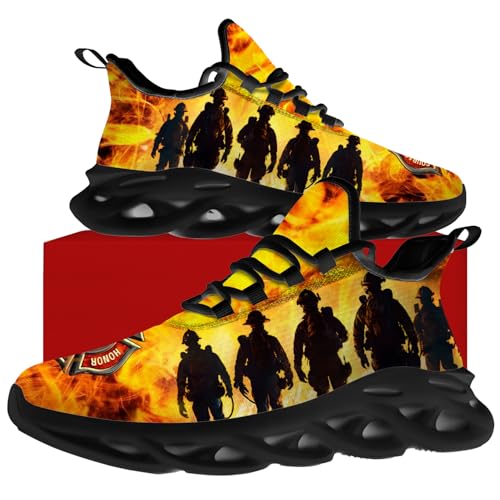 Men's Women's Firefighter Shoes Fashion Sneakers Running Walking Tennis Shoes Gifts for Men Women4