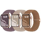 【3枚入り】Suitisbest コンパチブル アップルウォッチ バンド 編み込み 42mm 41mm 40mm 38mm Apple Watch ナイロンバンド 伸縮性 ゴム アップルウォッチ スポーツベルト Series 11 10 9 8 7 6 5 4 3 2 1 SEに対応 長さ無段階調整 柔軟 通気 防汗