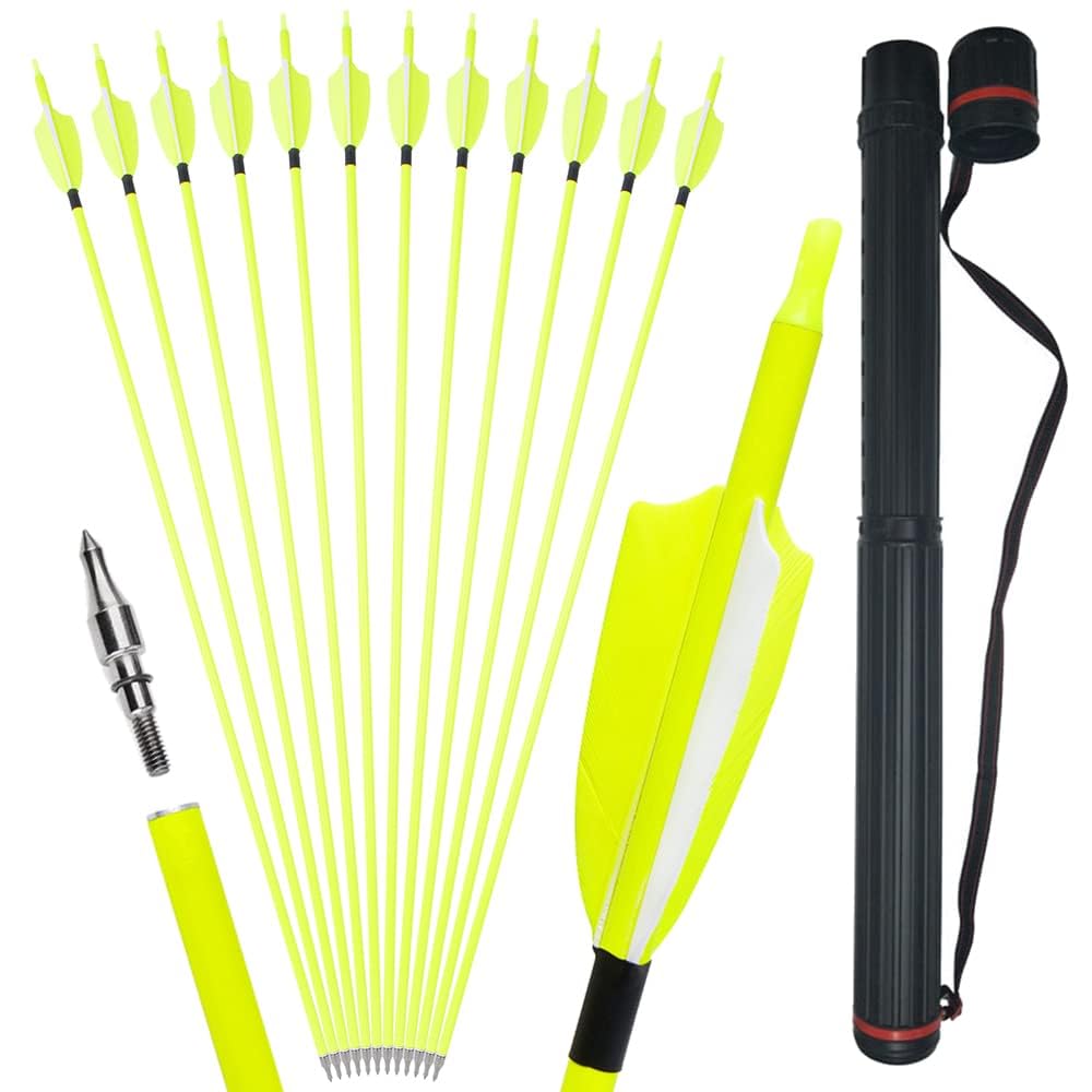 wolfman 32 Pollici 500 Spine Tiro con L'Arco Freccia in Carbonio per Arco Ricurvo Frecce da per Arco Freccia Carbonio Frecce per Arco Compound Adulti