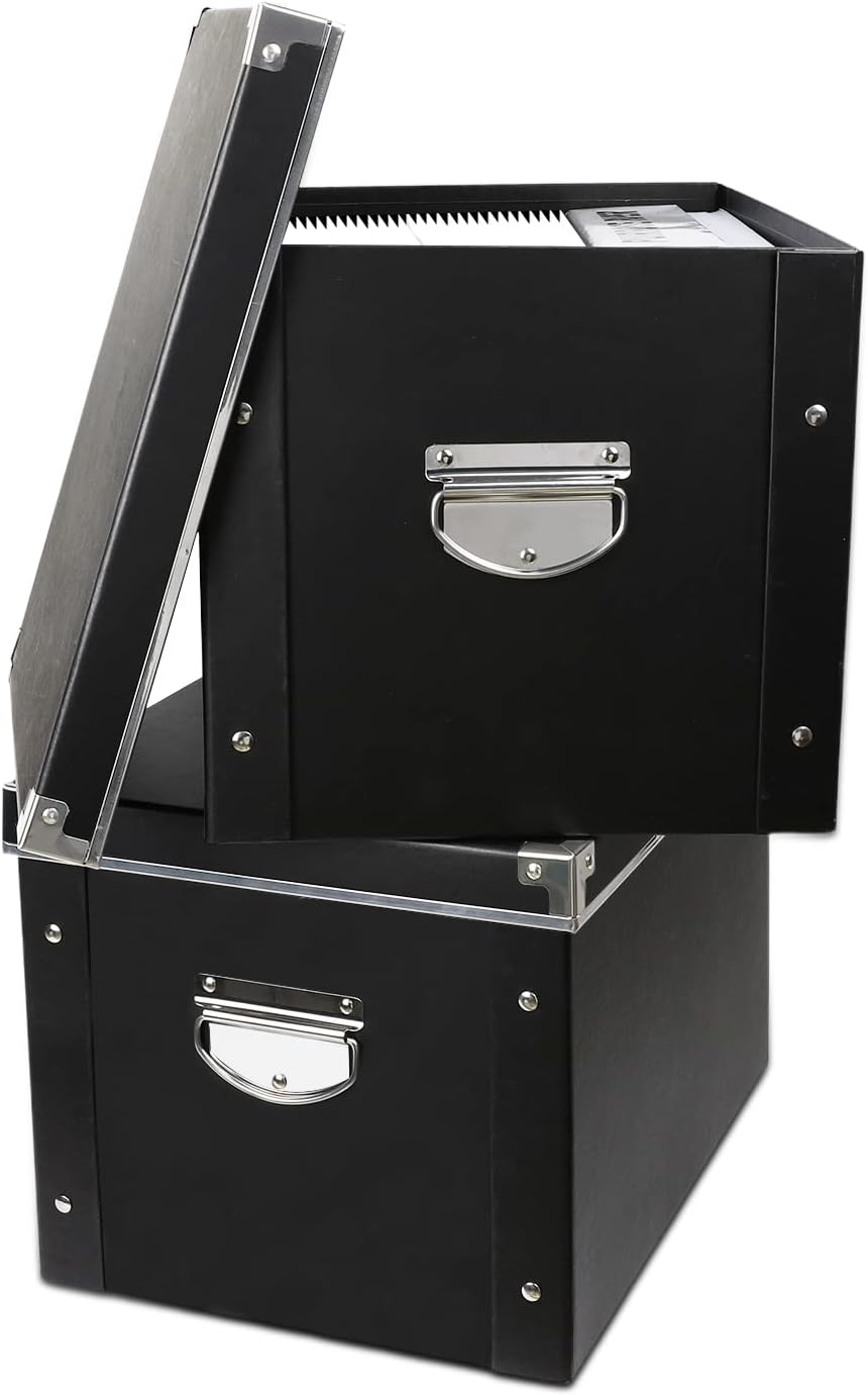 GUOZI Collapsible File Storage Box, Decorative Memory Box