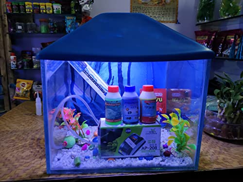 Image of 15 Litre Aquarium Glass Tank Aquarium Set (9X9X12 inches)