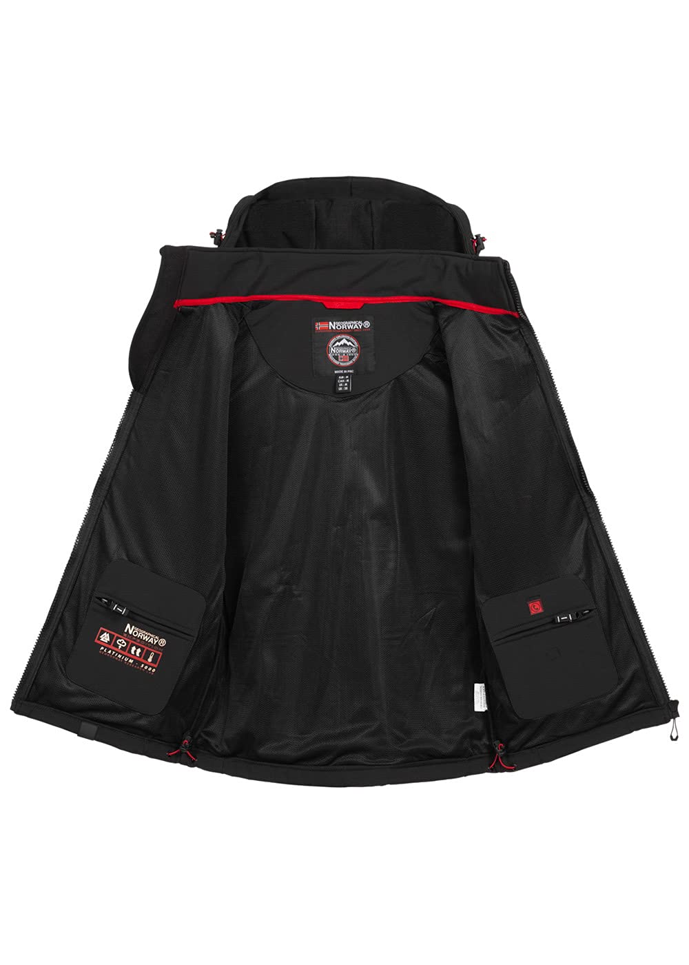 Geographical Norway Męska kurtka softshellowa, funkcyjna, outdoorowa, przeciwdeszczowa, sportowa