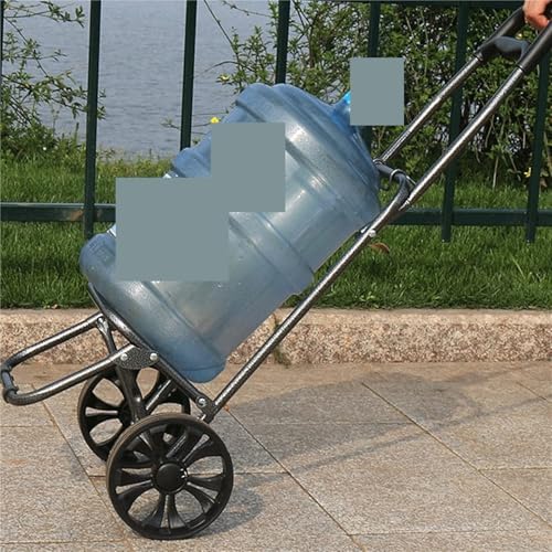 Zusammenklappbarer Einkaufswagen, Einkaufswagen, zusammenklappbarer, Ziehwagen, tragbar, for Einkaufsgepäck, Büro, Kunst(Blue)