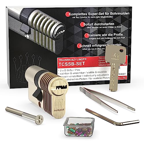 MULTIPICK Lockpicking Set - [6 pernos incl. Pinning Kit] Juego de Ganzuas - Novatos y...