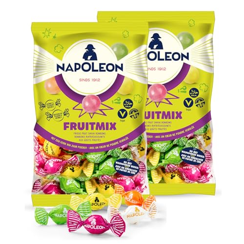 Napoleon Candy Assorted Fruit Mix Sours - (2-Pack) - Dutch Holland Imported Candies, 5.2 oz Per Bag